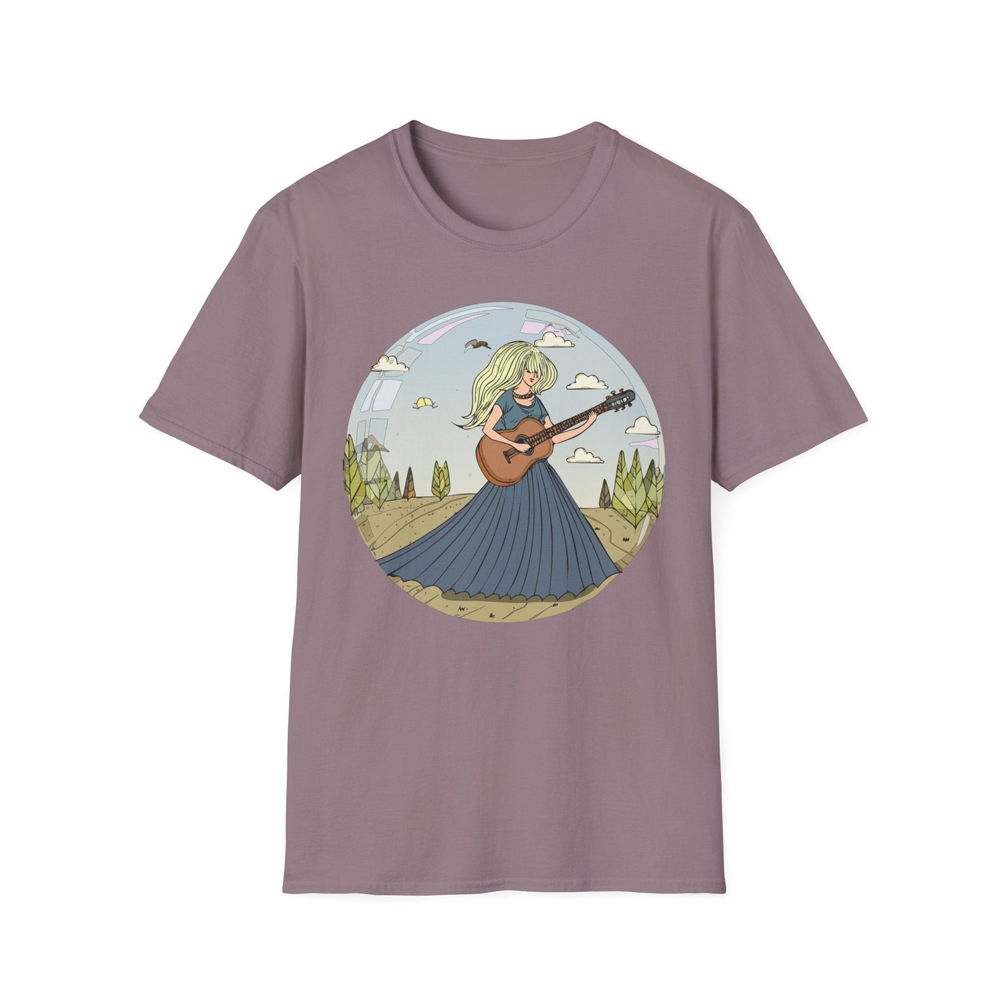Womens Graphic T Shirt Art Design Tee Softstyle Cotton Ring-Spun Unisex Short Sleeve