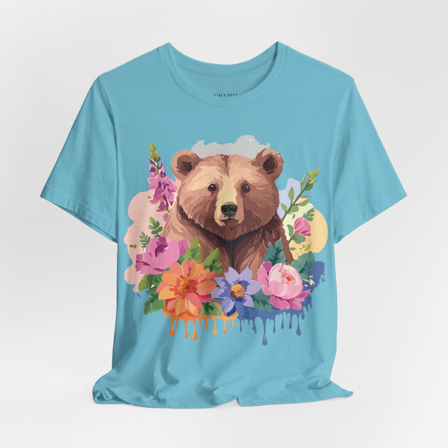 Bear Graphic Unisex 100 Cotton Short Sleeve Art Design Vintage T-Shirt 1