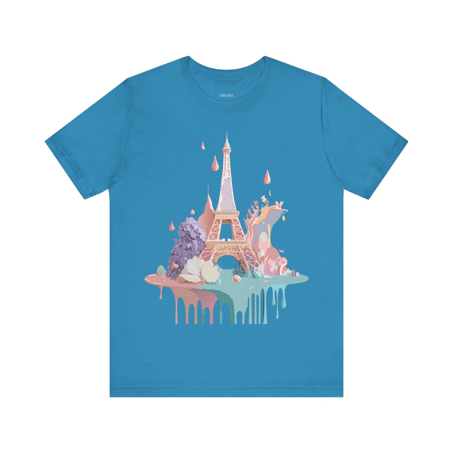 Paris Graphic Tee Unisex Short Sleeve Shirt With Vintage Inspired Adelpha Artwork