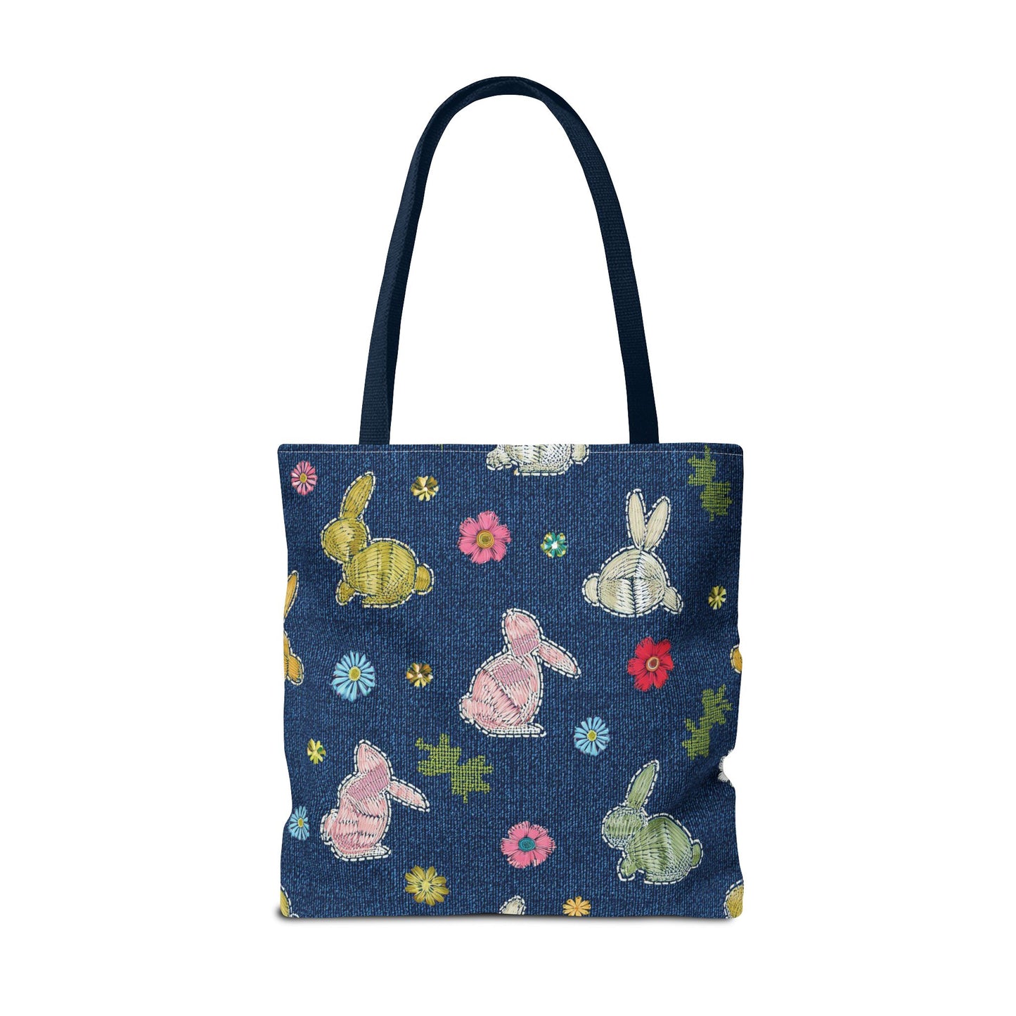 Easter Graphic Design Denim Fabric Imitation Print Unisex Canvas Bag Poly Spun 3 Sizes Tote Bag 204-7