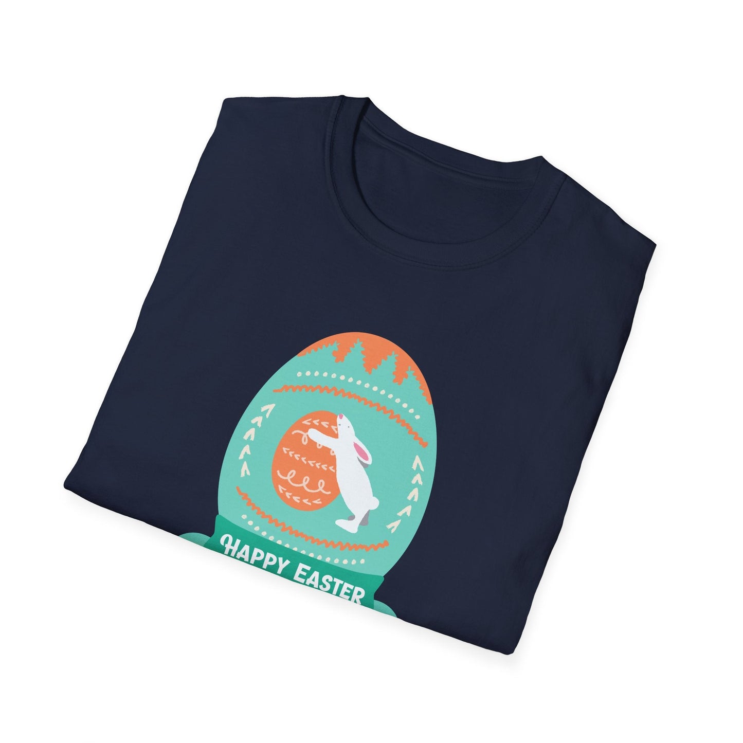 Easter Egg T Shirt Unisex Softstyle Tee With Easter Signature Design 100 Percent Ring Spun Cotton