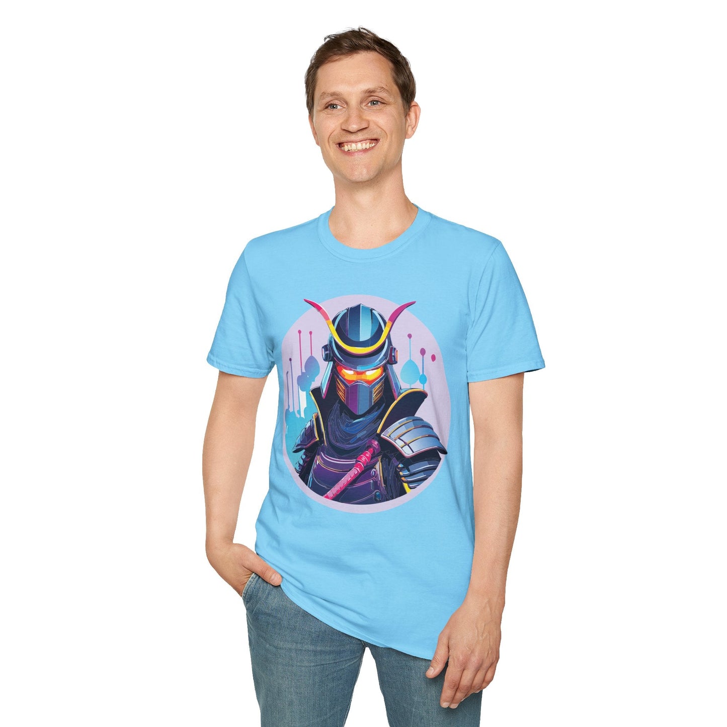 Unisex Samurai Shirt Gildan Softstyle Tee Hundred Percent Ring Spun Cotton Comfort
