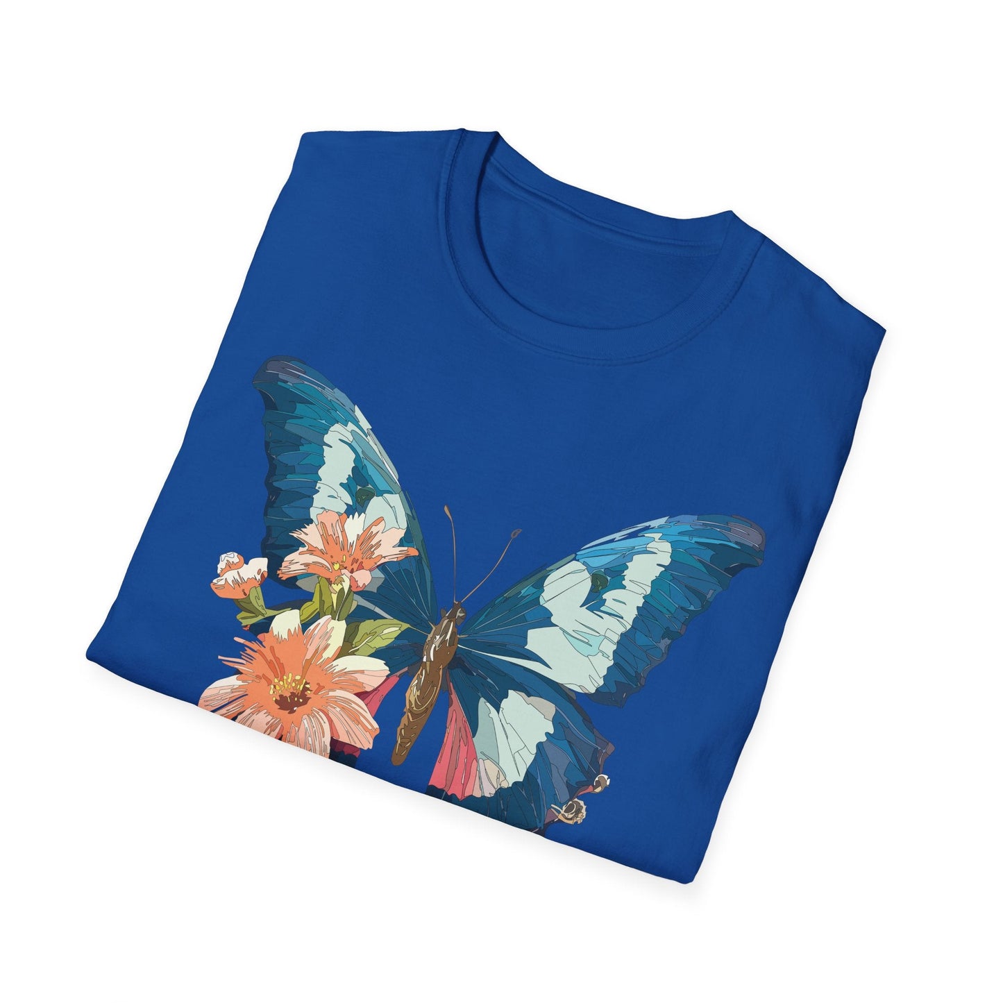 Butterfly Themed Unisex T Shirt Monarch Design Softstyle 64000 100 Cotton Tee For Everyday Comfort
