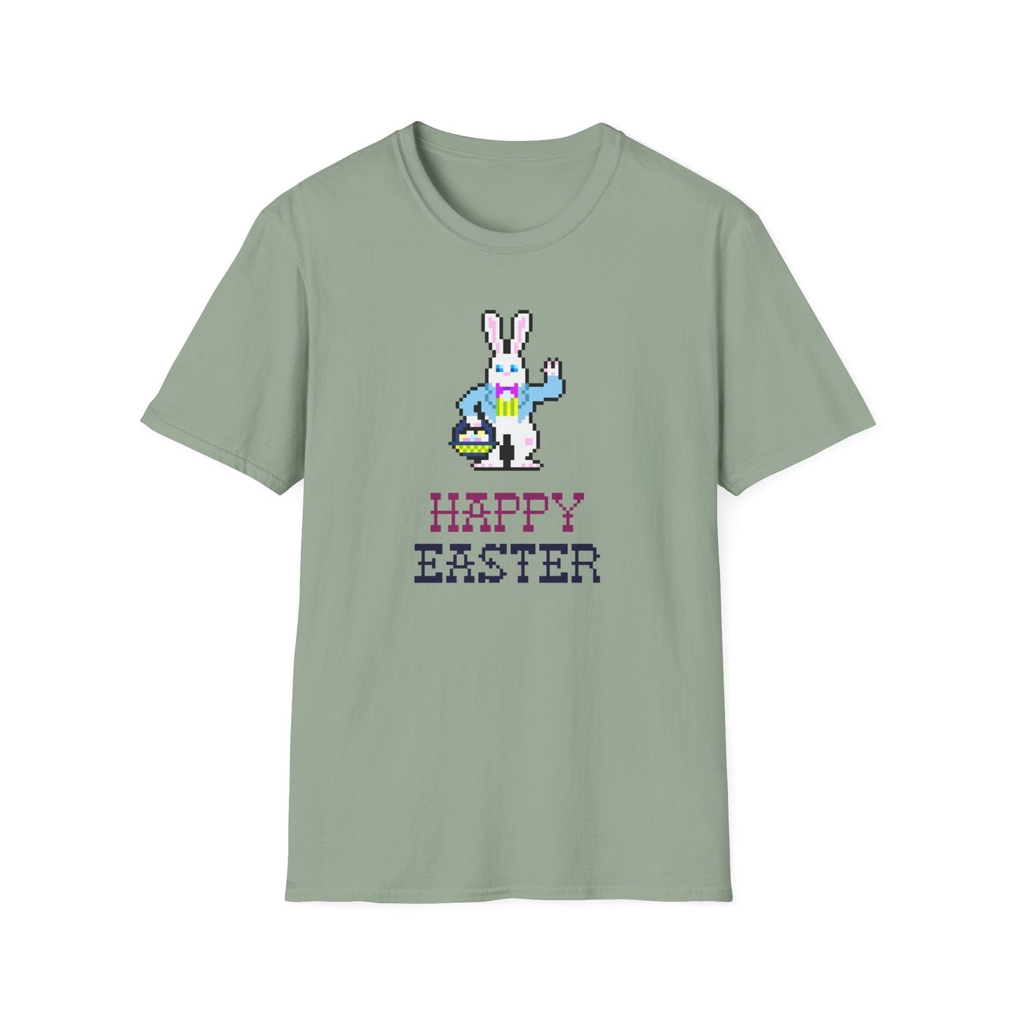 Funny Easter T Shirt With Signature And Prints Unisex Gildan Softstyle Cotton Tee Design