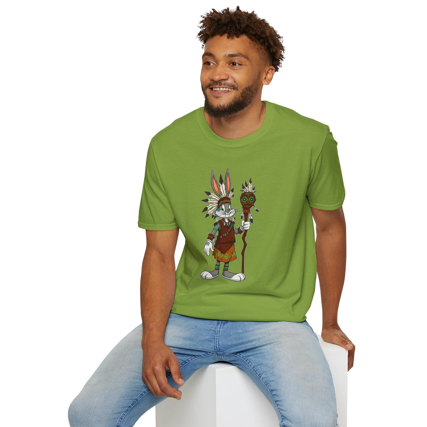 Bugs Bunny T Shirt Unisex Cartoon Character Design Gildan Softstyle 64000 Tee All Sizes