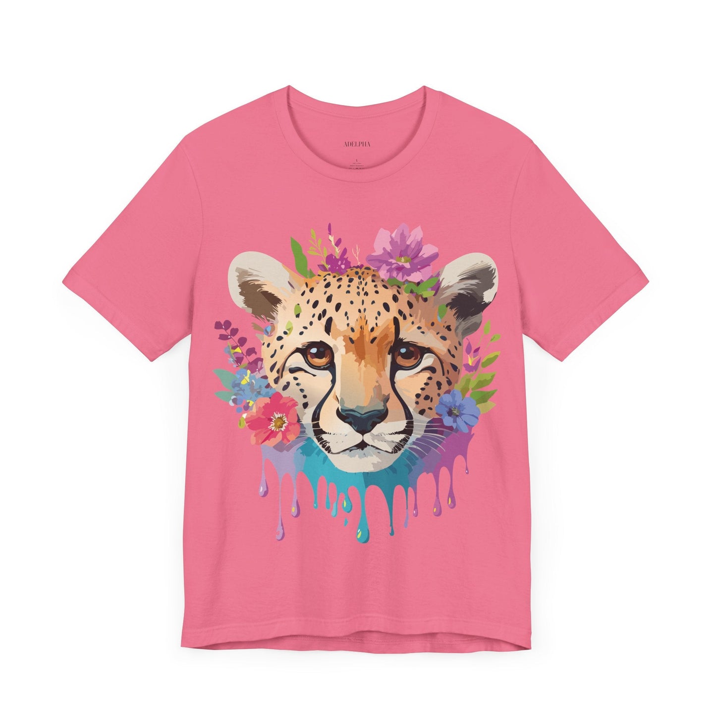 Adelpha Graphic Tee Cheetah Art Design Unisex Short Sleeve Shirt