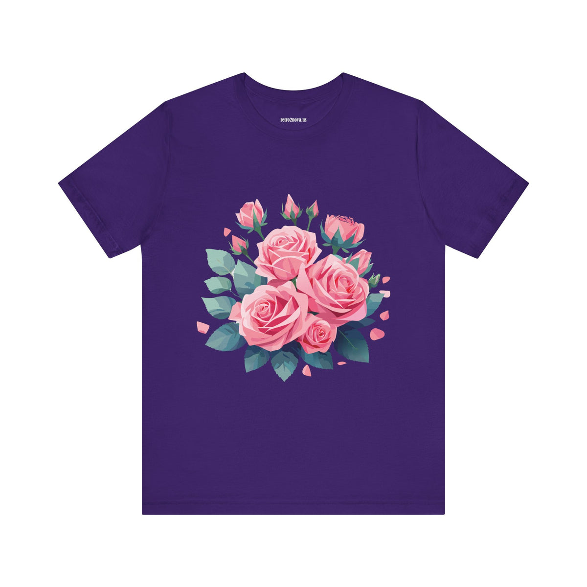 Floral Graphic Unisex Cotton Bella+Canvas Tee with Flowers Design ab104