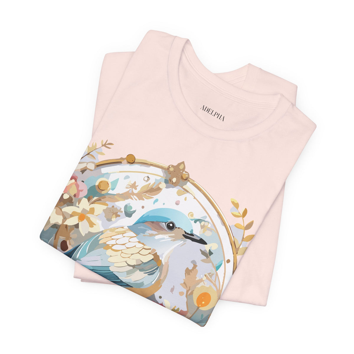 Medallion Graphic Unisex Cotton Bella+Canvas Tee with Art Design d47