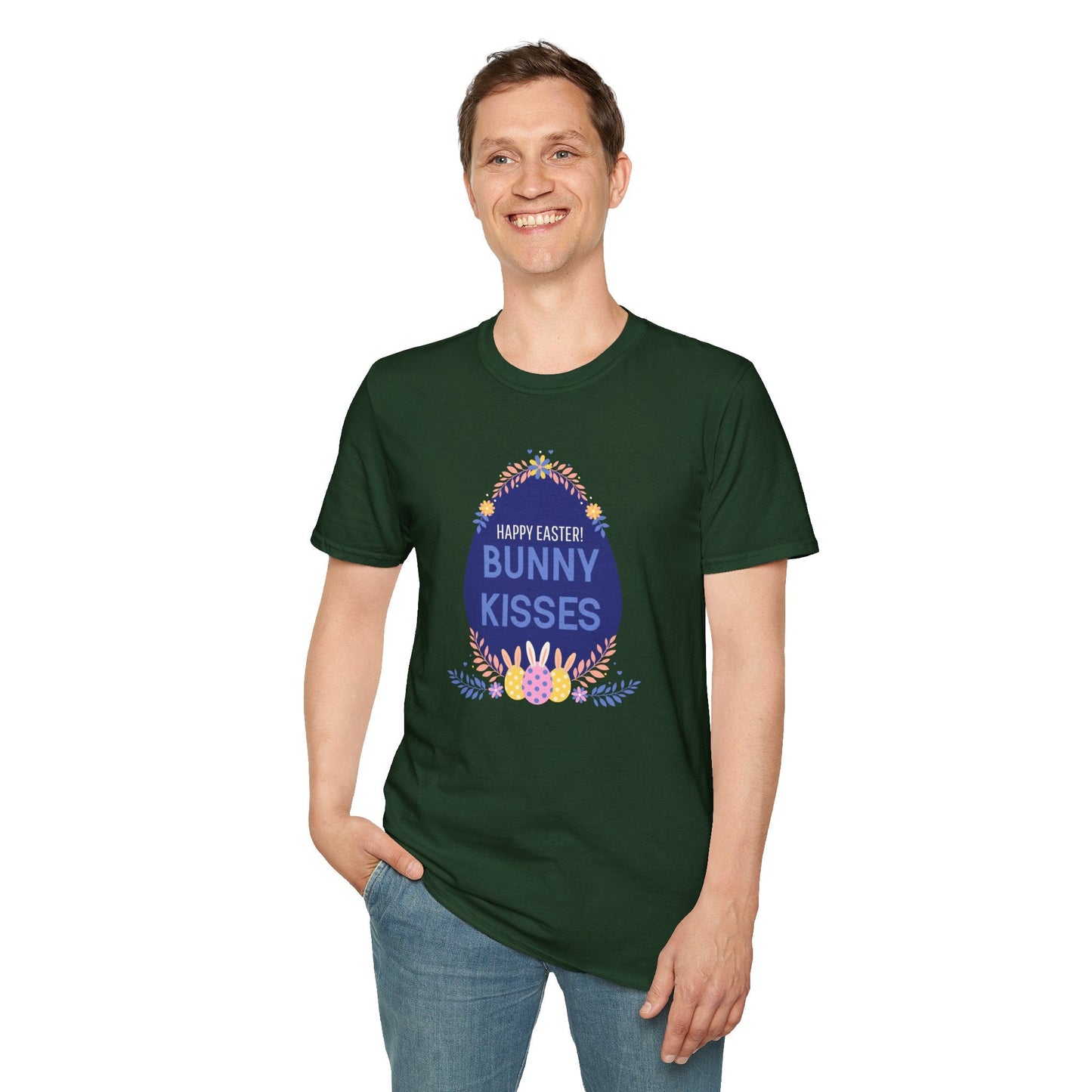 Easter Bunny Kisses T Shirt Unisex Gildan Softstyle Tee With Easter Signature Prints Design