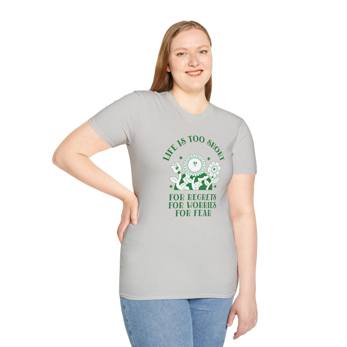 Positive Slogan T Shirts With Positive Words Tee Shirt Good Quotes Unisex Gildan Softstyle 64000 100 Percent Cotton