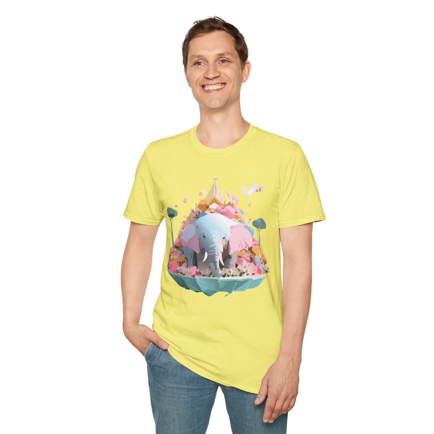 Elephant Graphic T Shirt For Animals Unisex Gildan Softstyle 64000 Cotton Tee Apparel