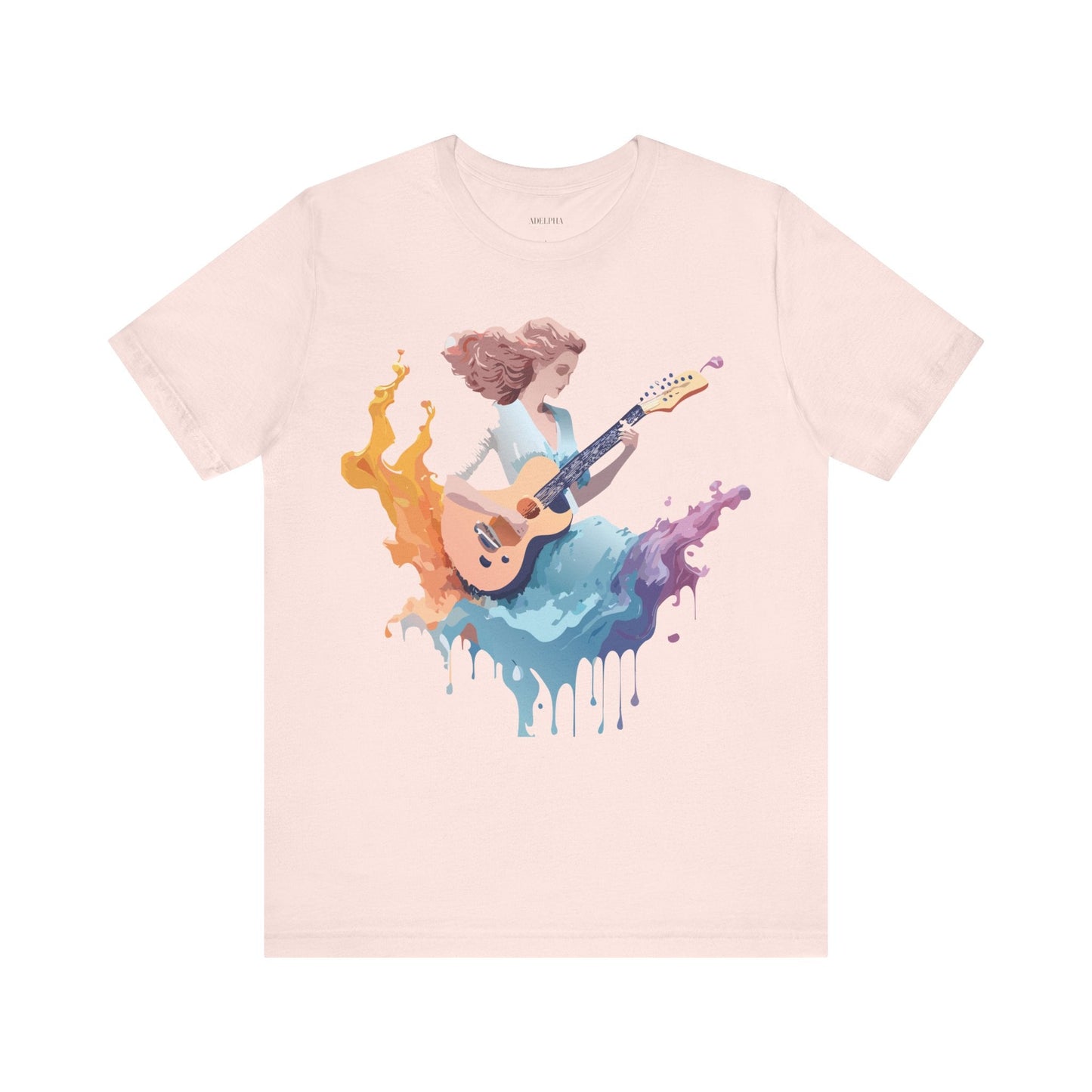 Music Graphic Unisex 100 Cotton Vintage Art with Musical Elements Tee 38