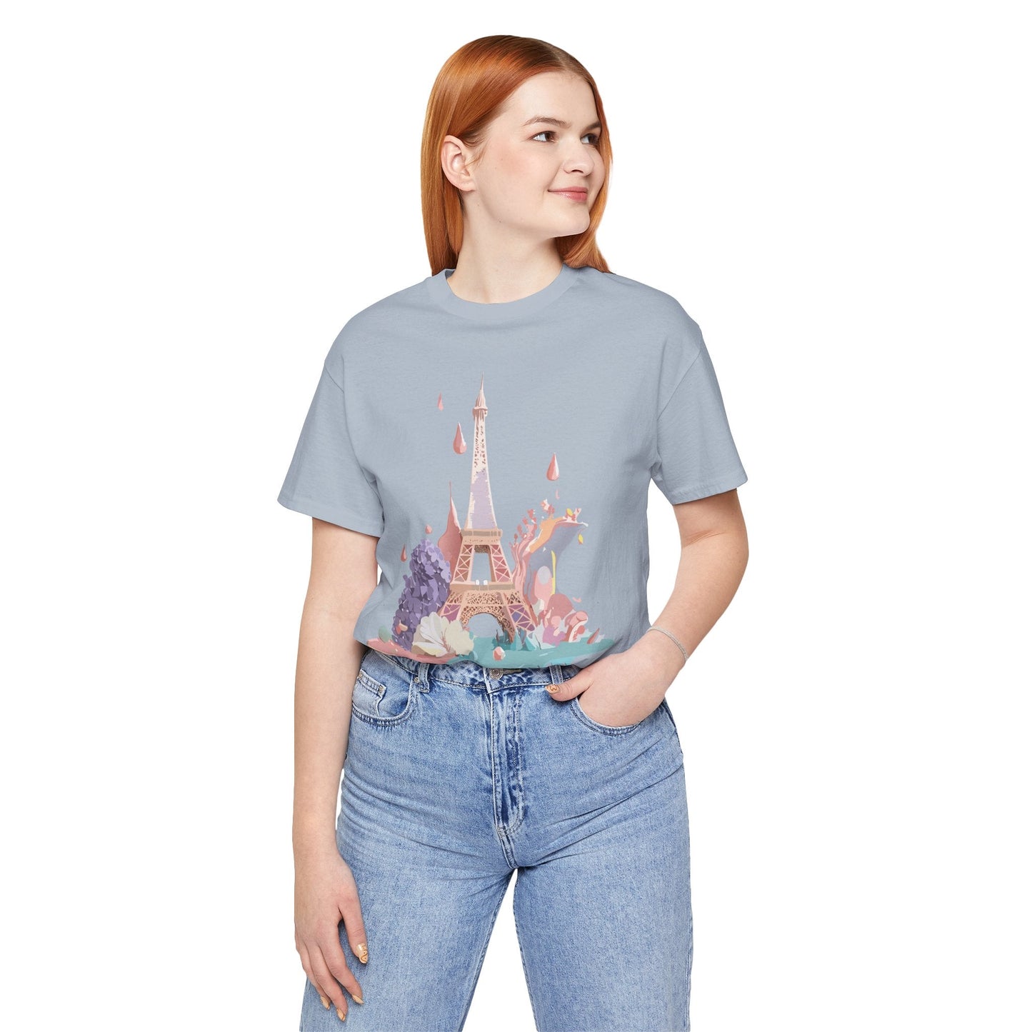 Paris Tourist Shirt Unisex Graphic Tee Vintage Inspired Artwork by Adelpha Short Sleeve Jersey