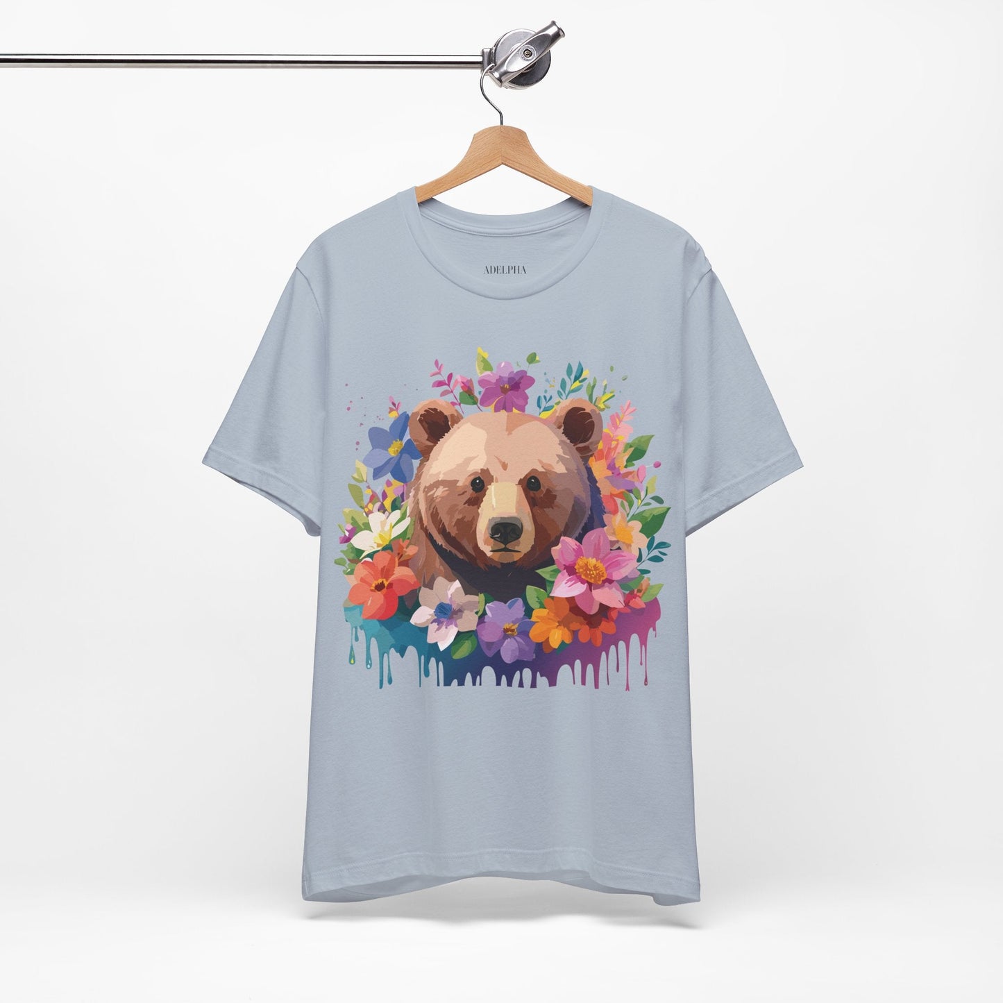 Bear Graphic Unisex 100 Cotton Short Sleeve Art Design Vintage T-Shirt 4