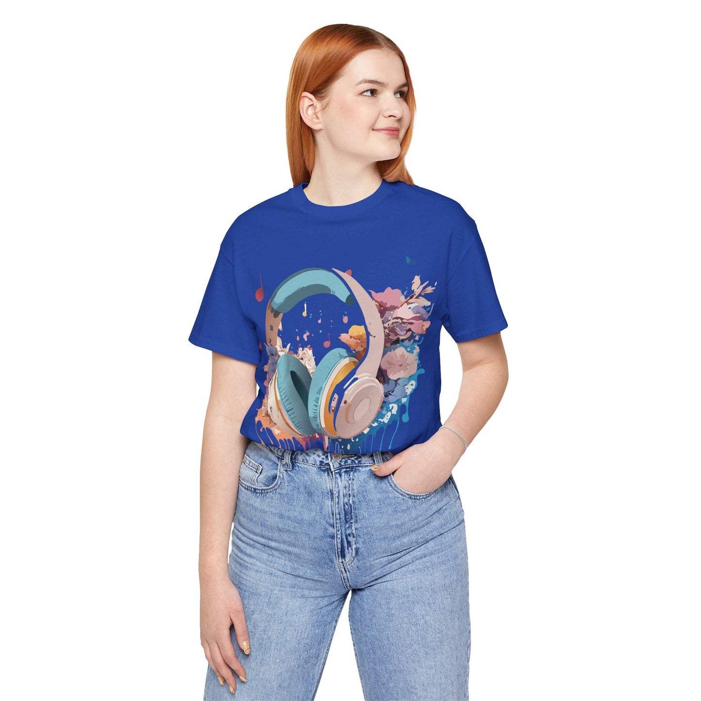 Music Graphic Unisex 100 Cotton Vintage Art with Musical Elements Tee 1