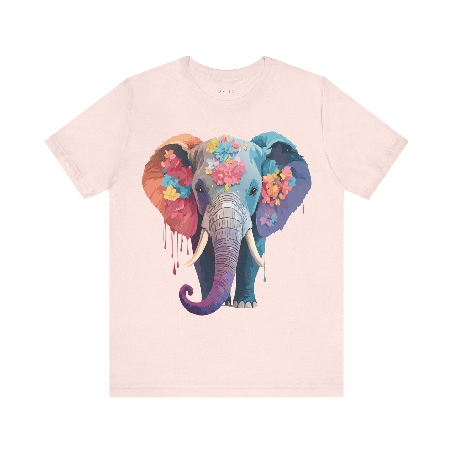 Elephant Graphic Tee By Adelpha Unisex Short Sleeve Shirt With Vintage Artwork Design