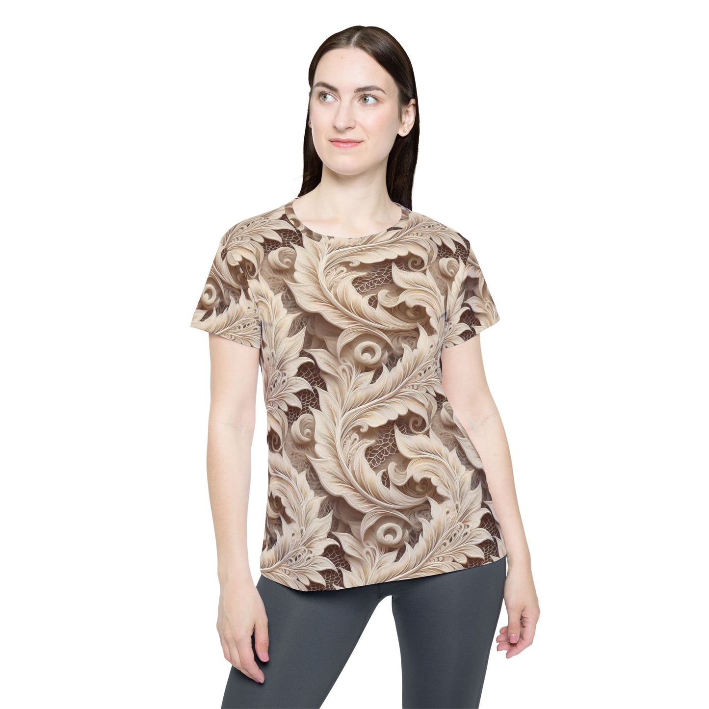 Lace Print Poly Shirt, Poly Shirt with Lace Print, Lace Shirt 69