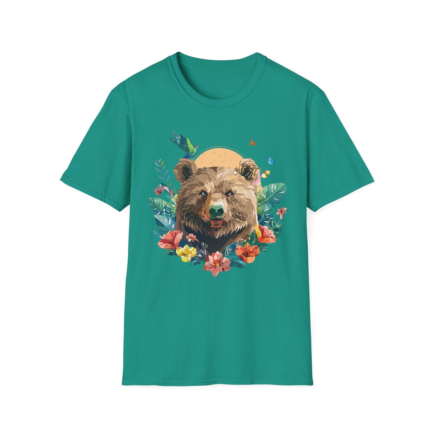 Bear T Shirt Unisex Graphic Tee Bear Lover Gift 100 Percent Ring Spun Cotton Softstyle 64000 Gildan