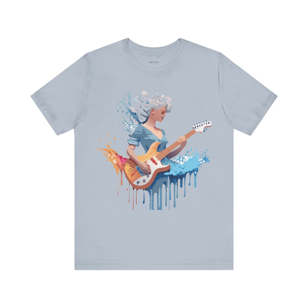 Music Graphic Unisex Cotton Bella+Canvas Tee with Art Design m141