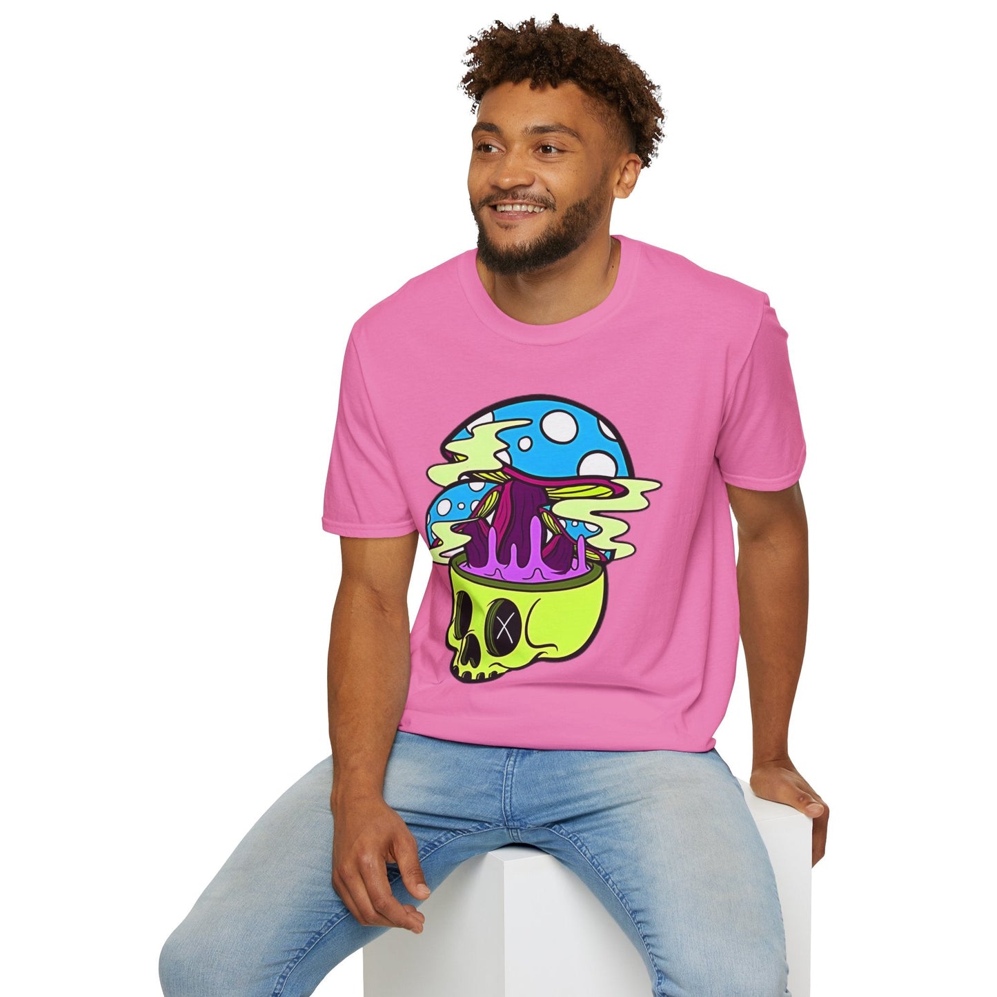 Skull Tee Shirt Unisex Skeleton Shirt With Art Design Gildan Softstyle Cotton Tee