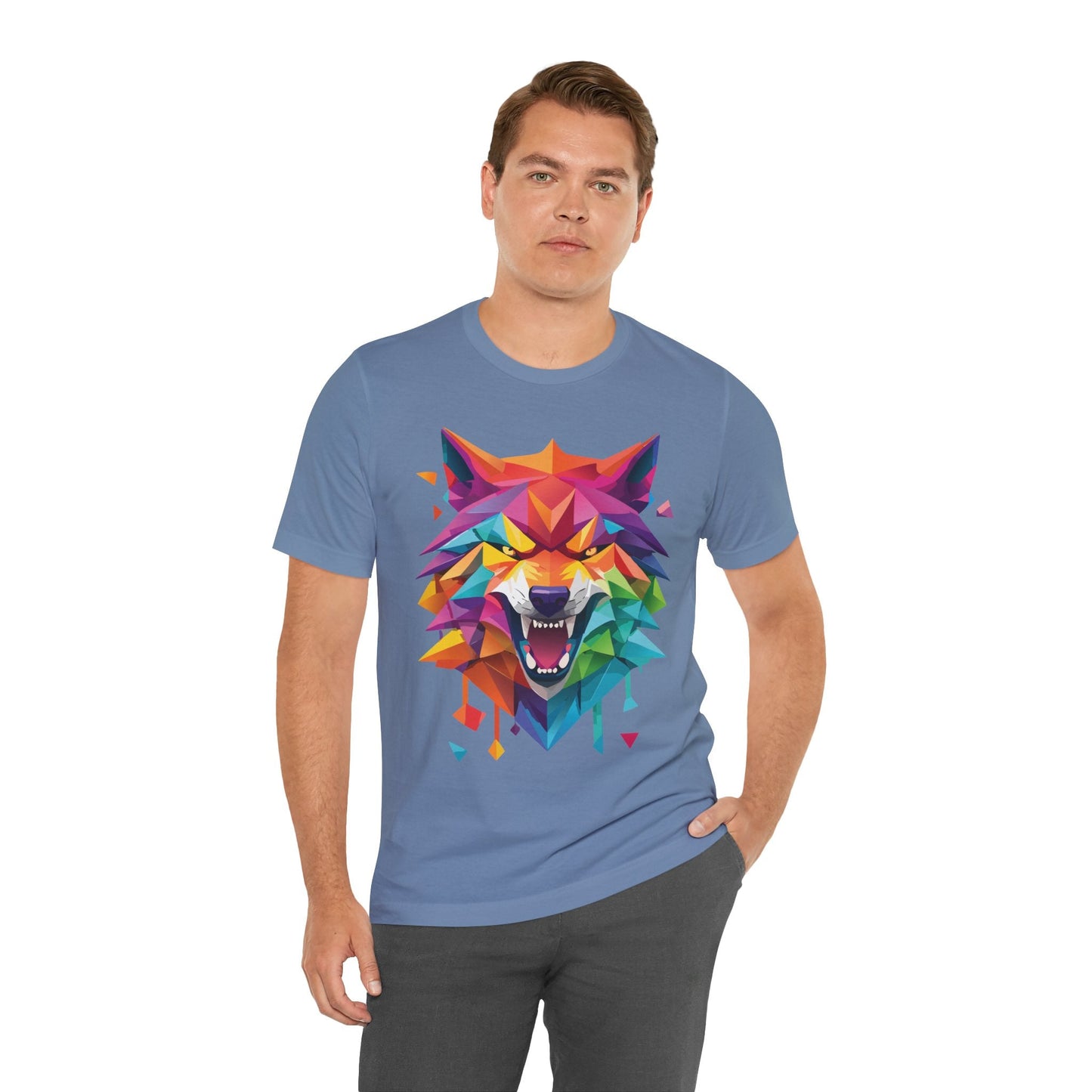 Unisex Animal Shirt With Art Design And Wild Animals Print Tee Short Sleeve Premium