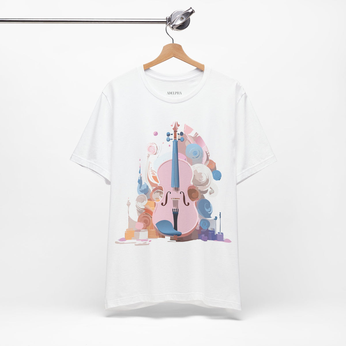 Music Graphic Unisex Cotton Bella+Canvas Tee with Art Design n190