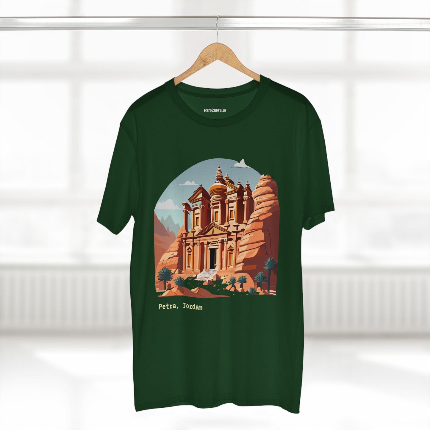 Travel Shirt Unisex Petra Tourist Shirt Art Design Premium Cotton Tee Retro2Nova