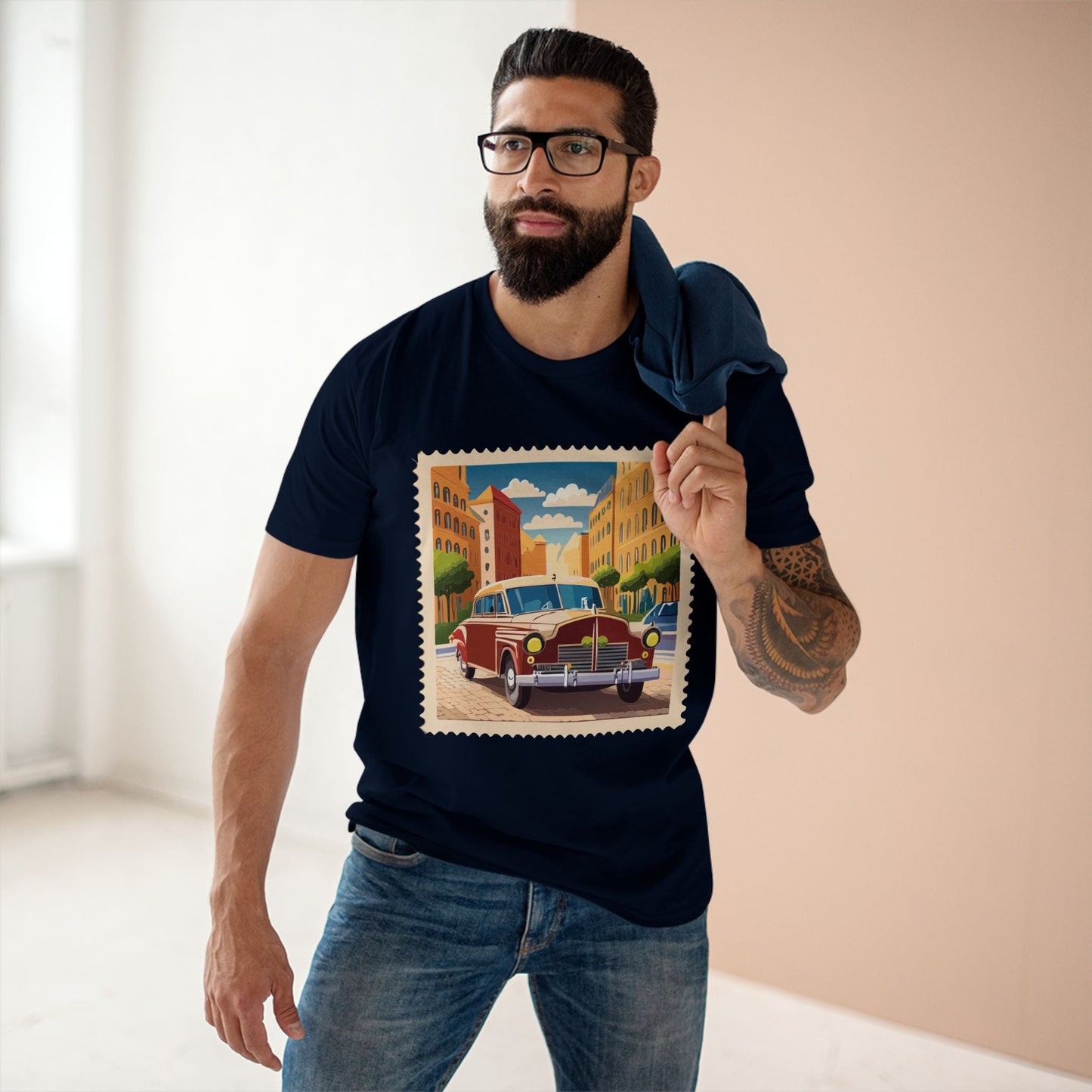 Stamp Shirt Postage Stamp Shirt Unisex Premium Cotton Tee With Original Art Design PS29