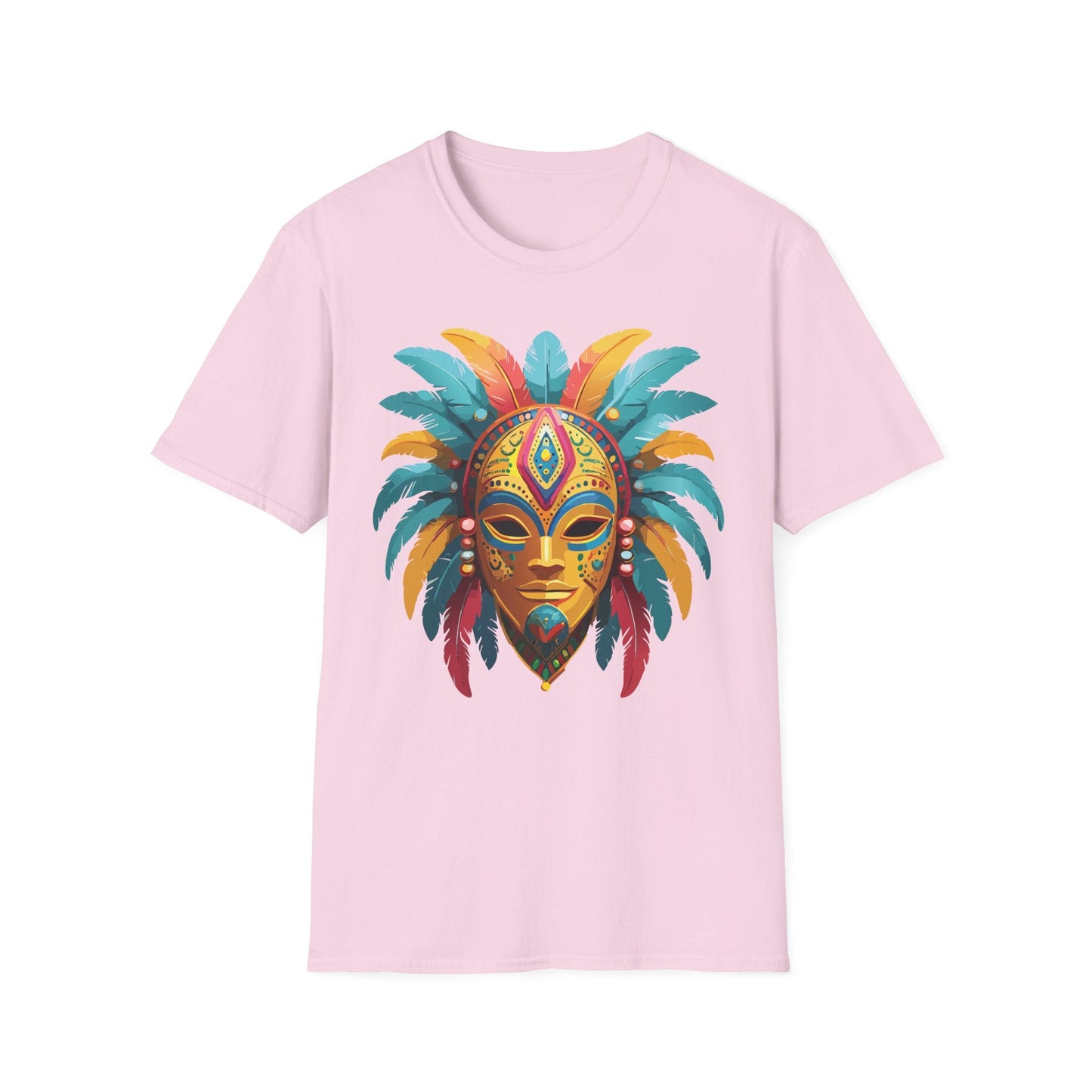 Unisex Mask Tee Shirt Masquerade Design Softstyle Gildan 64000 Comfortable Cotton Tee