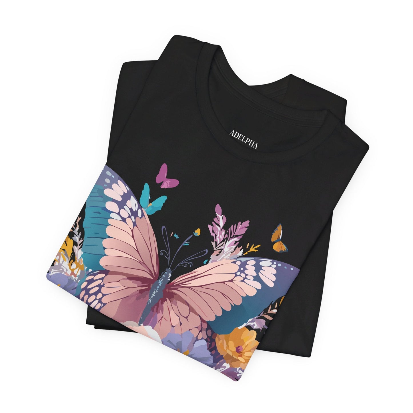 Butterfly Graphic Tee Unisex Short Sleeve From Adelpha Vintage Inspired Artwork