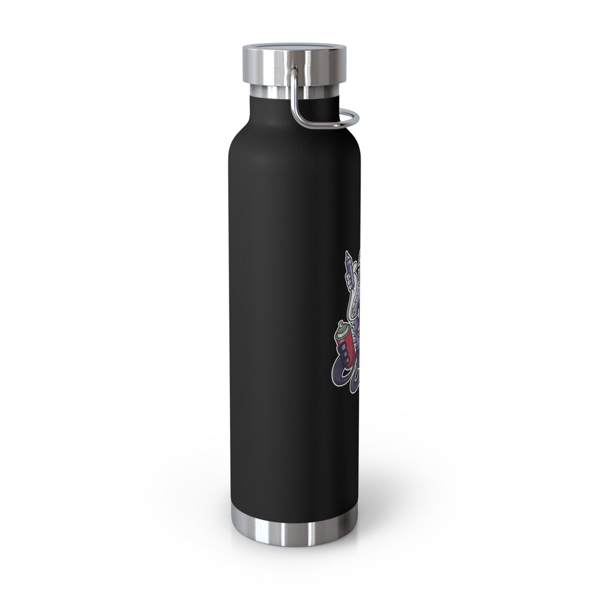 22oz Copper Insulated Water Bottle with Cartoon Design - CV66