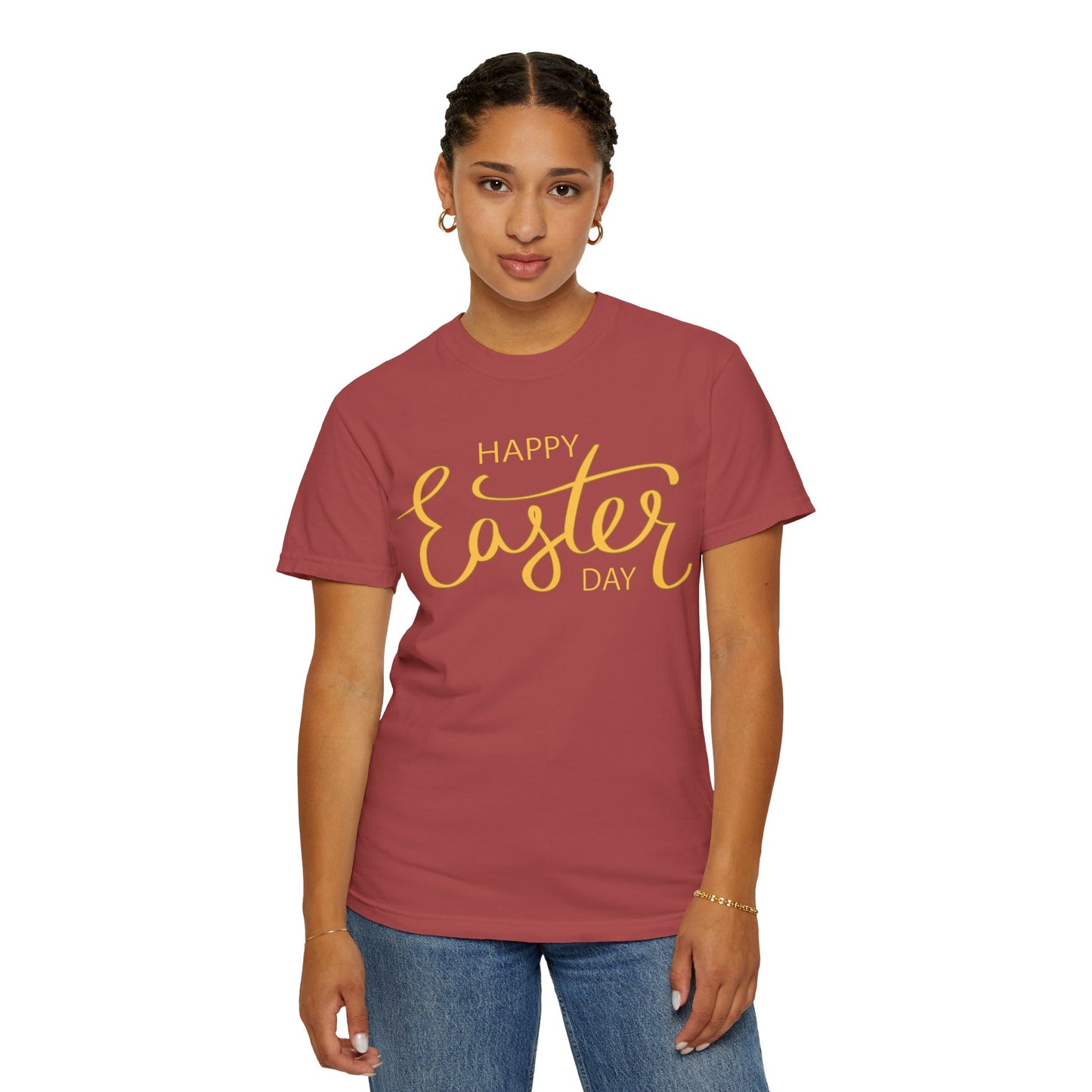 Happy Easter Day T-Shirt, Tee Shirt with Easter Signature, T Shirt with Easter Prints, Tee Shirt with Easter Design