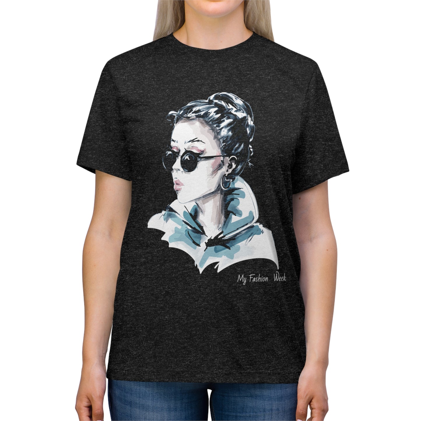 Tri-blend Tee Shirt with Art Design