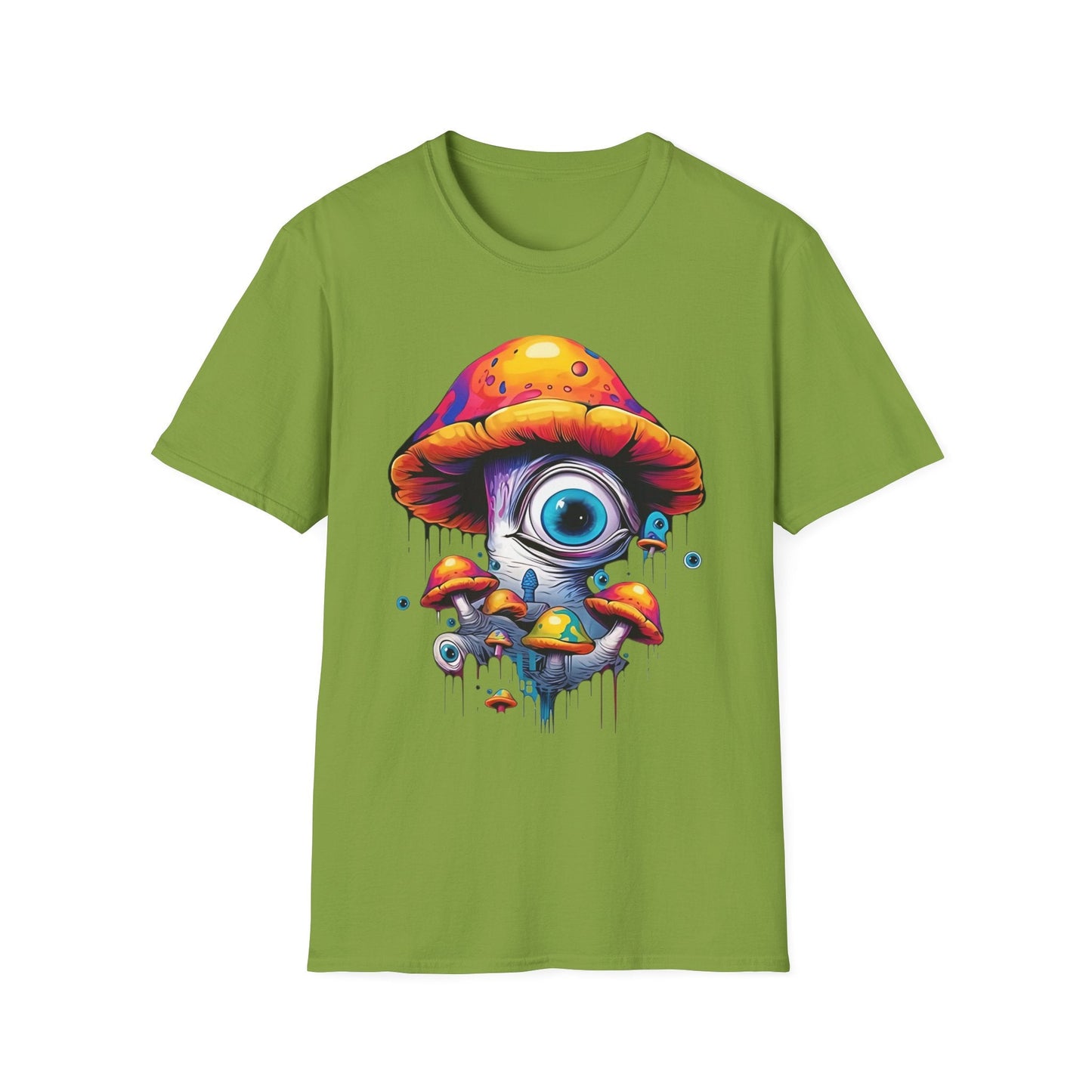 Unisex Mashroom T Shirt With Funny Mashroom Art Design Gildan Softstyle Tee For Everyday Comfort