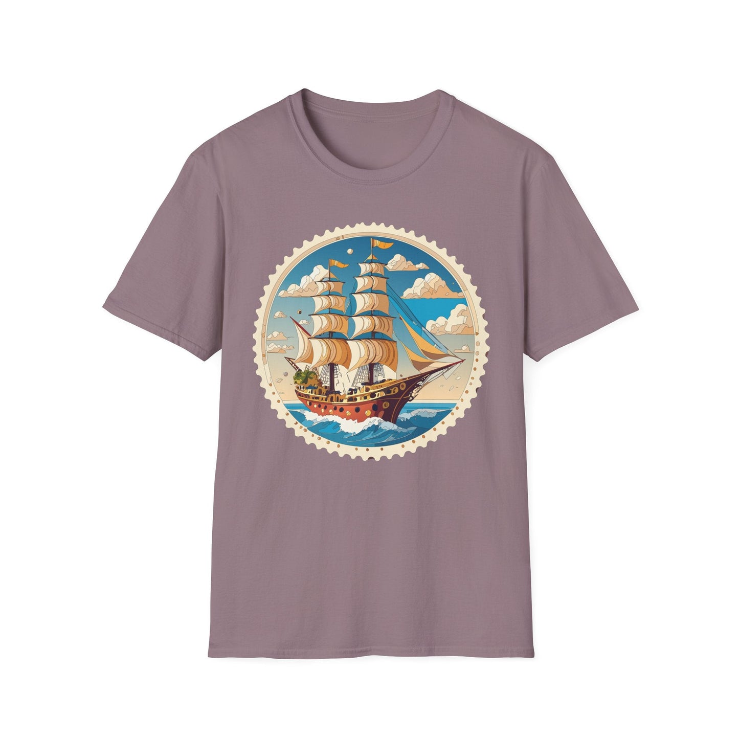 Nautical Ship Frigate Vessel T Shirts Unisex Tee Shirt Softstyle 64000 Ring Spun Cotton Comfort