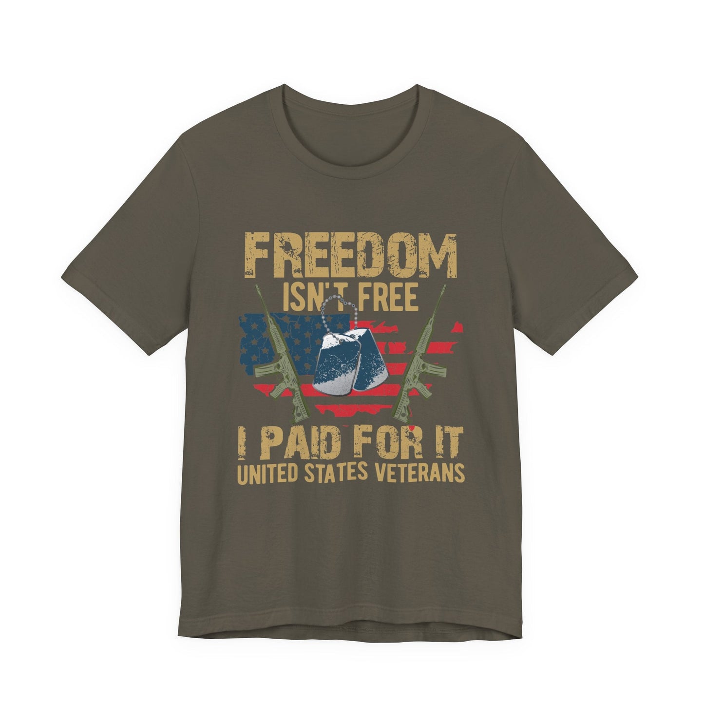 Army Veteran Patriotic Graphic Design Unisex Cotton T-Shirt v19