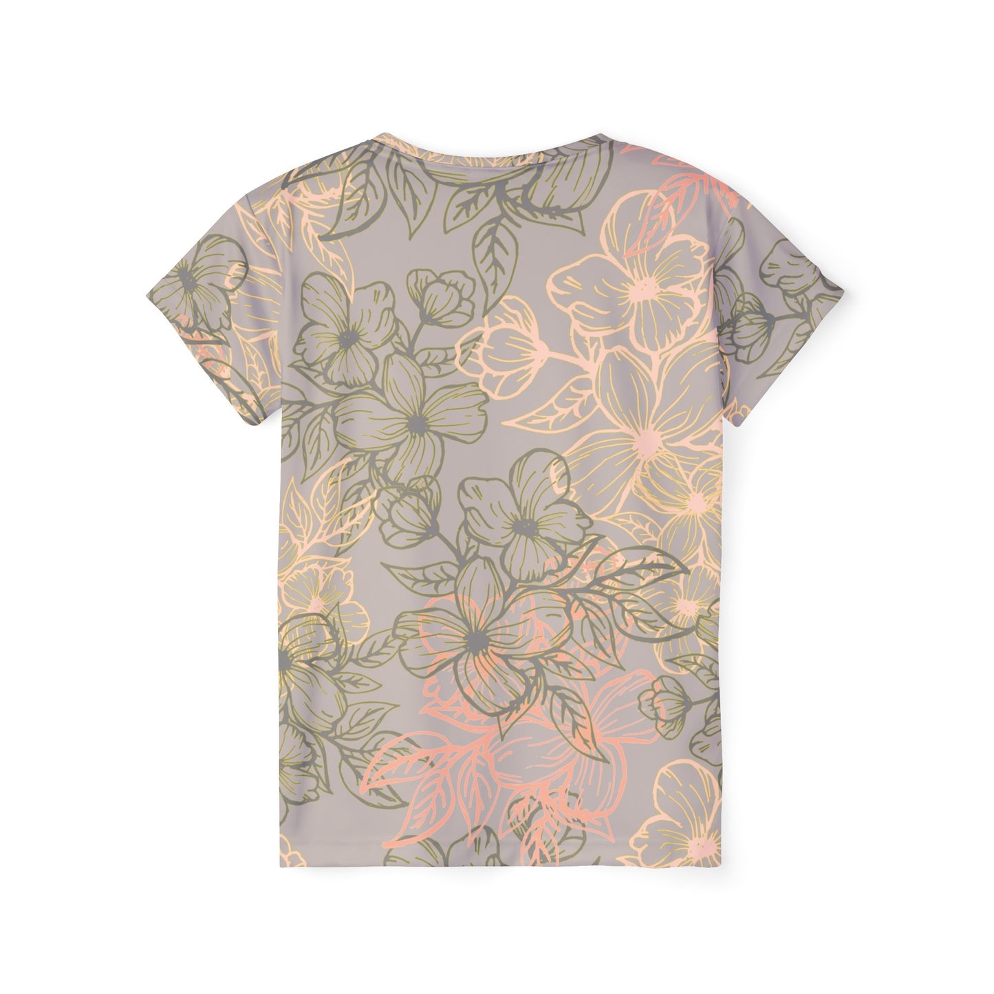 Poly Jersey Tee Shirt with floral prints