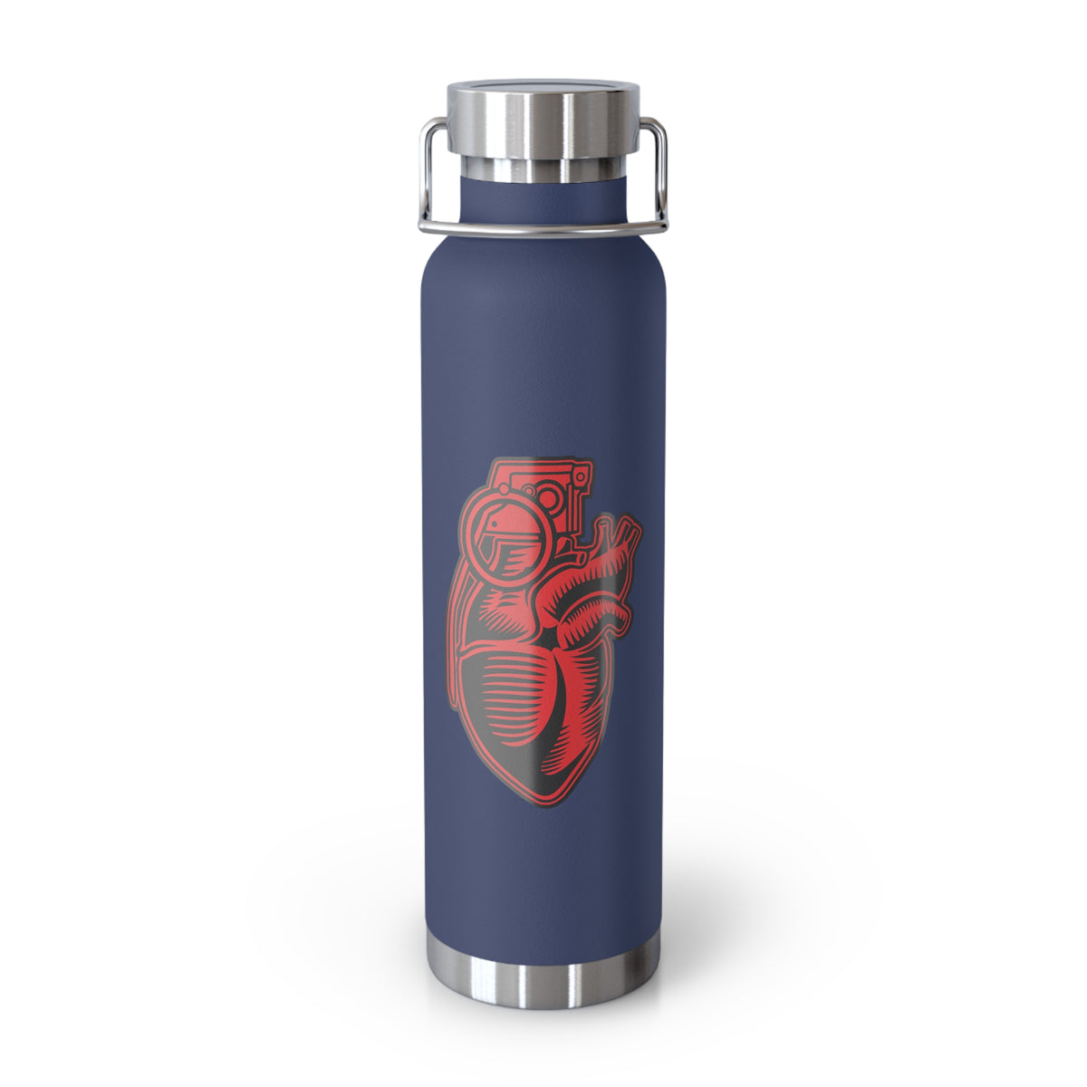 22oz Copper Insulated Water Bottle with Cartoon Design - CV89