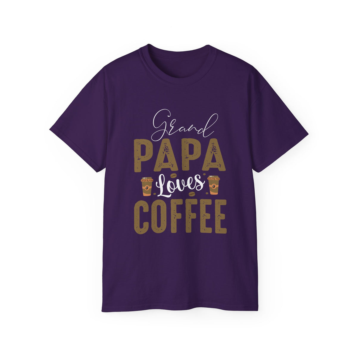Grand Papa Loves Coffee T-Shirt | Papa Coffee Tee