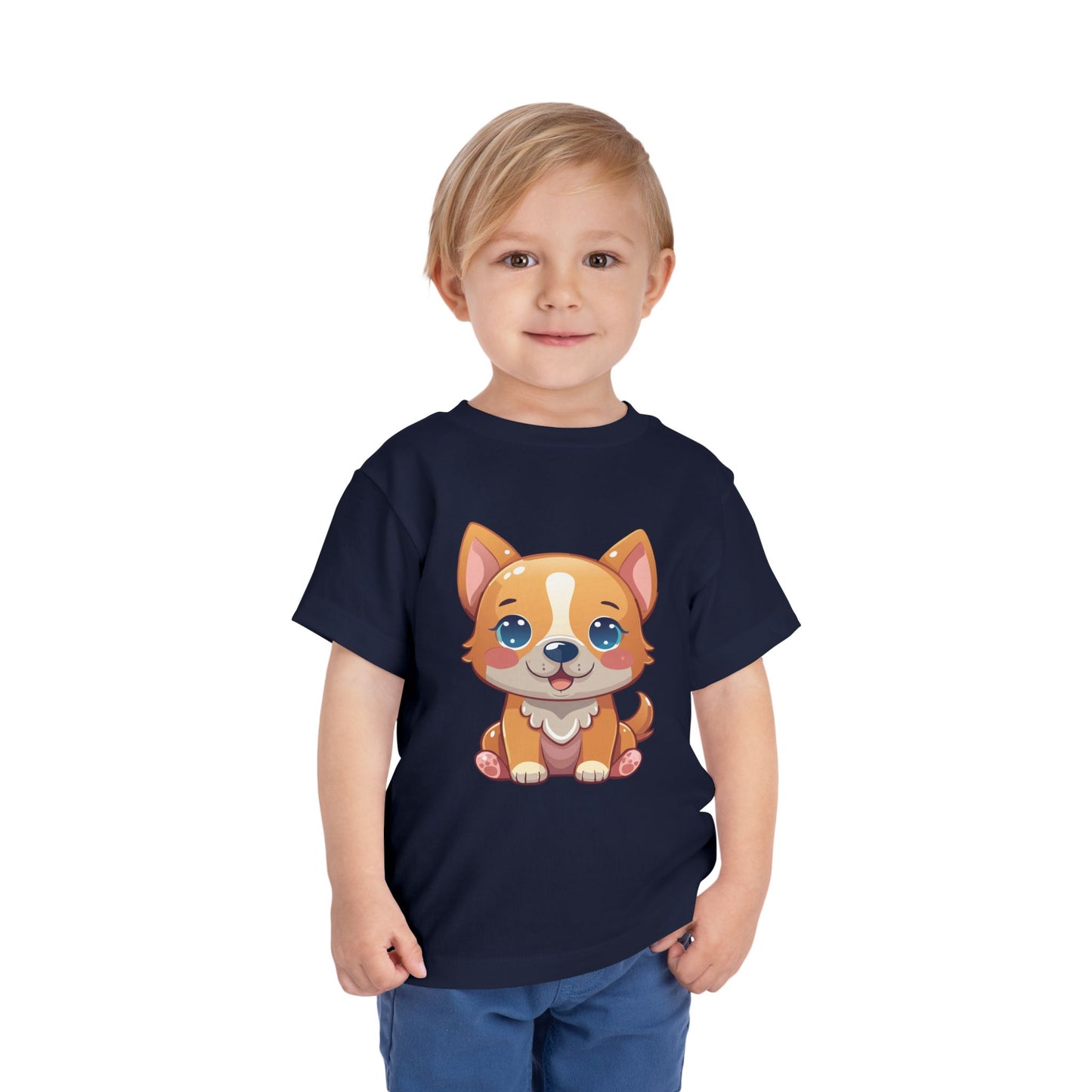 Bonita camiseta de manga corta para niños pequeños con diseño de cachorro: regalo adorable para amantes de las mascotas (2 a 5 años)