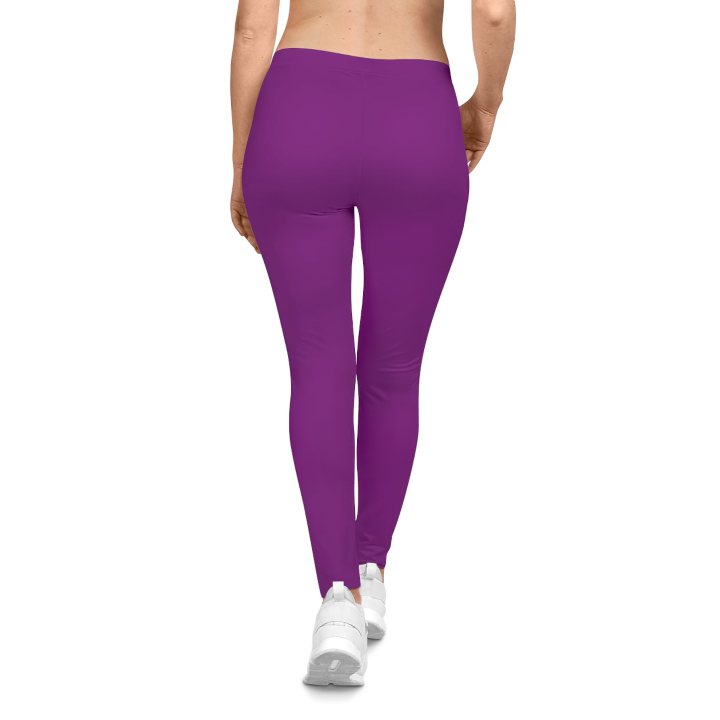 Purple Color Women's Poly-Span Casual Leggings XS-2XL