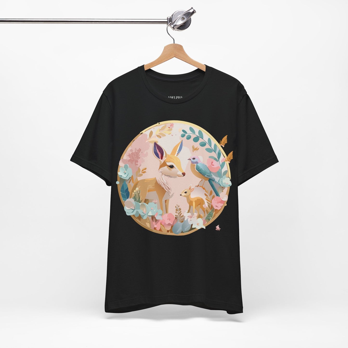 Adelpha Medallion Graphic Tee Unisex Short Sleeve Shirt Vintage Inspired Art Design