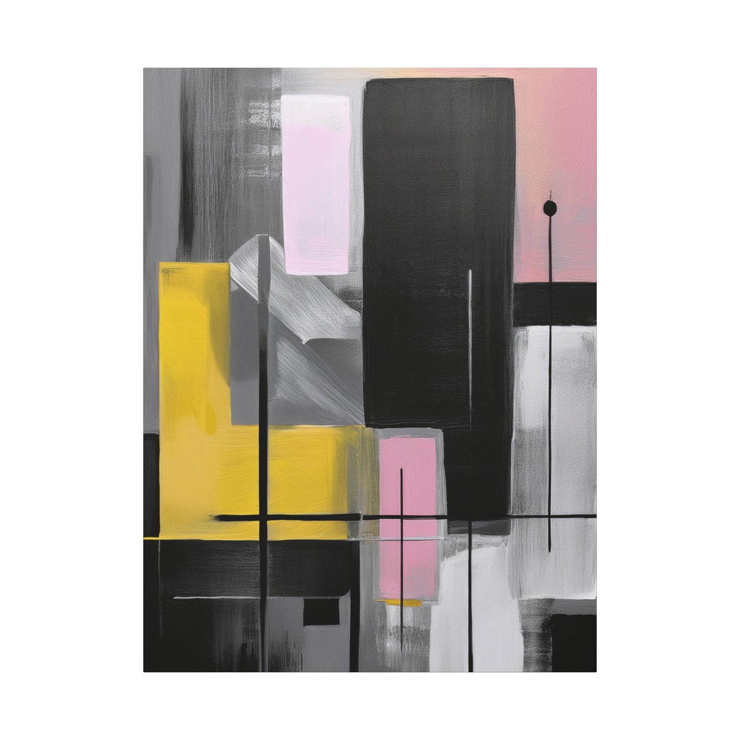 Abstract Geometric Painting Print Canvas 20x24,20x30,24x30 24x32,24x36,30x40 32x48,36x48,40x60 Pine-Wood Inner Frame ABS-39