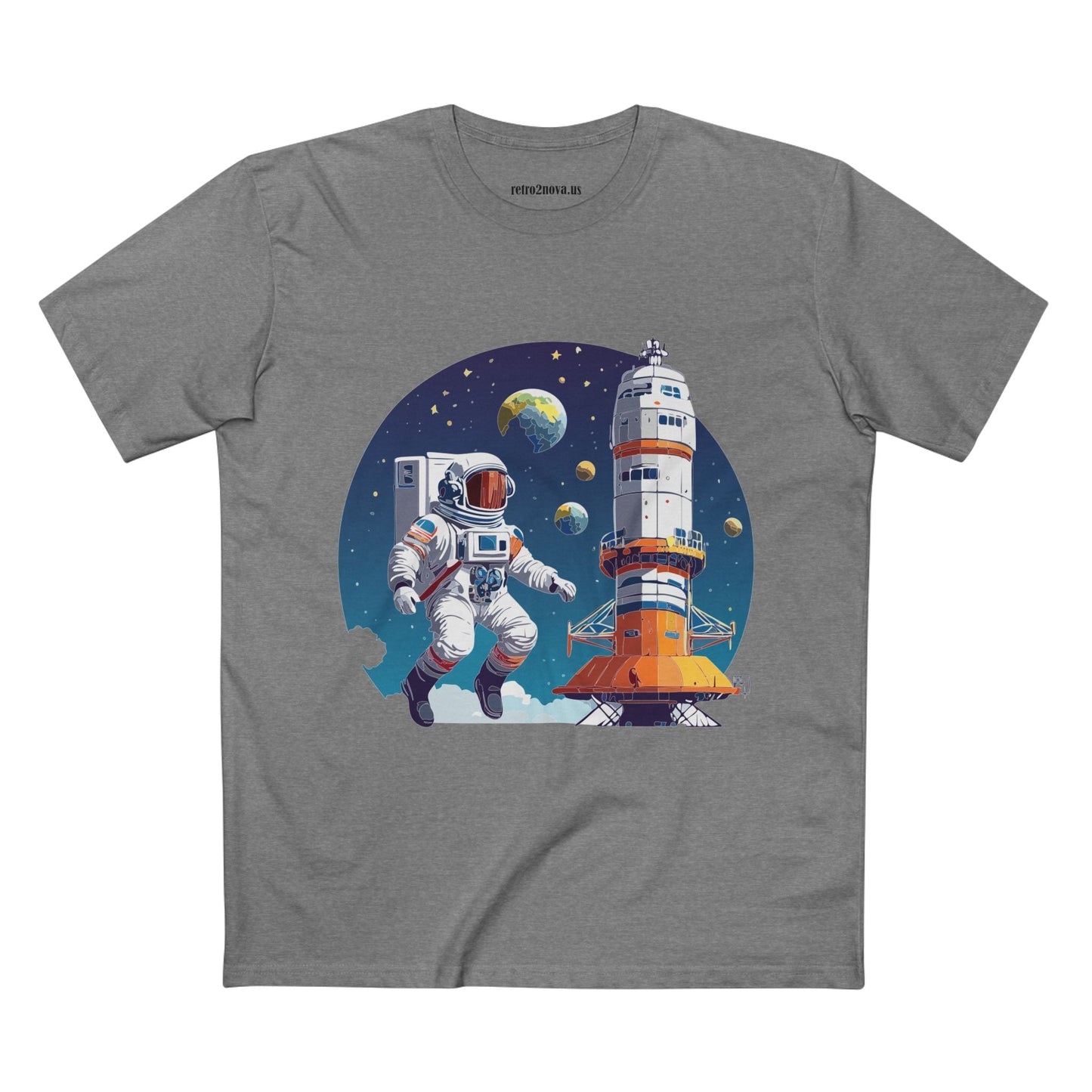 Cosmos Astronaut Shirt Unisex Premium Cotton Tee With Original Space Art Design From Retro2Nova