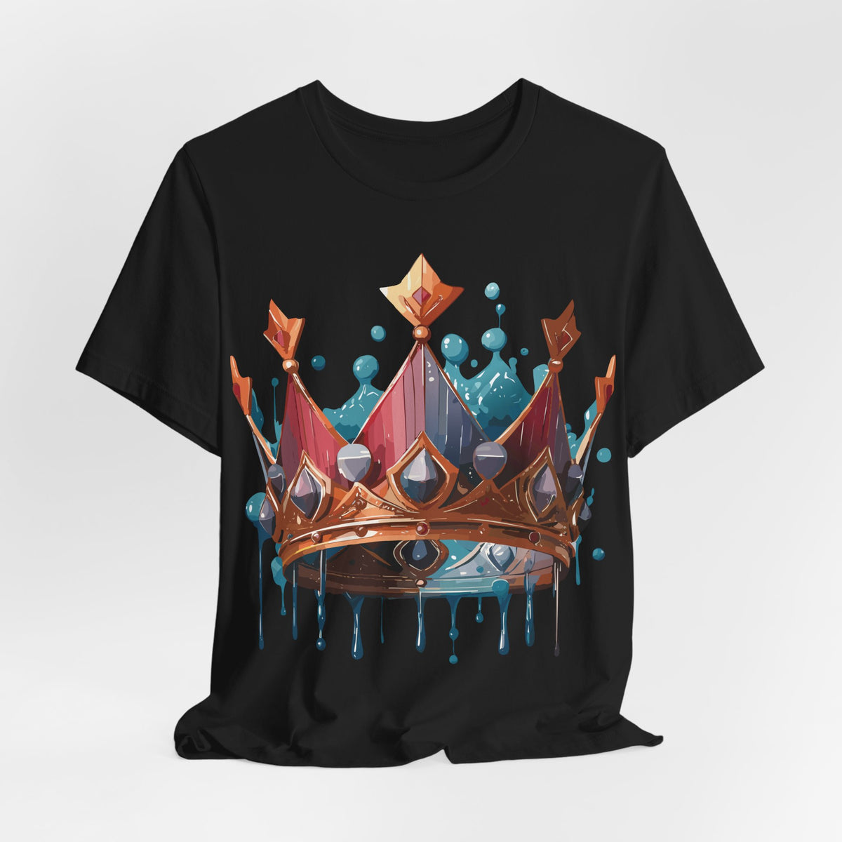 Crown Graphic Unisex Cotton Bella+Canvas Tee with Art Design n113