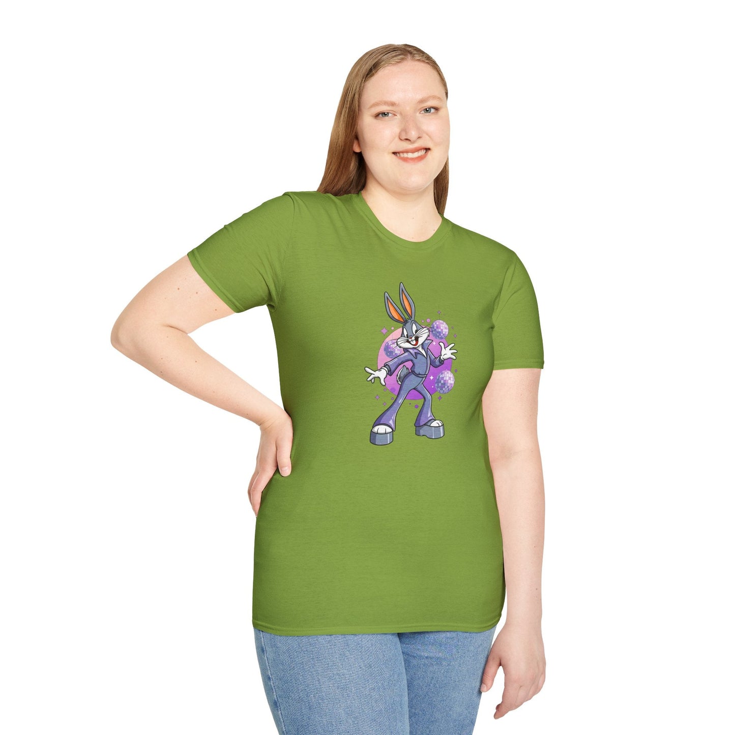 Bugs Bunny Unisex T Shirt Cartoon Animation Tee Gildan Softstyle 64000 Cotton Tee