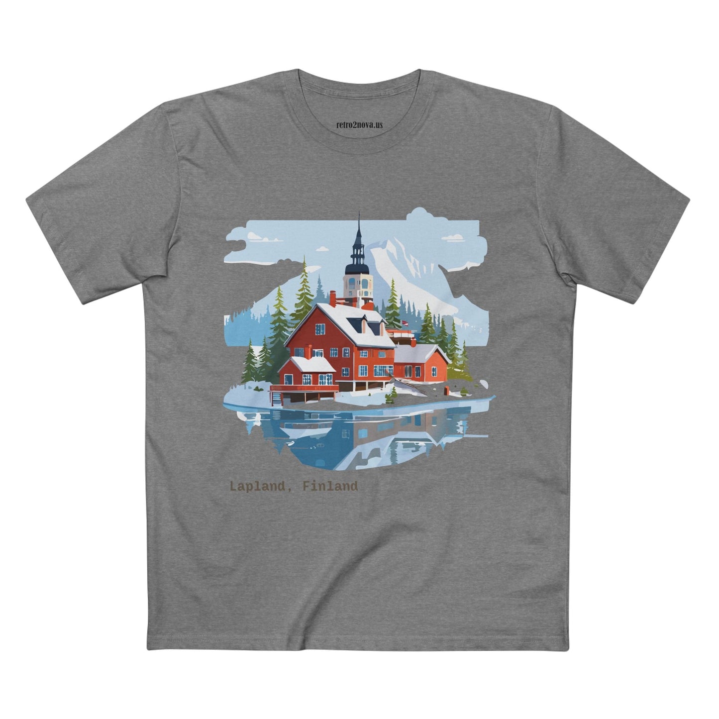 Lapland Travel Shirt Unisex Premium Cotton Tee With Original Art Design TT4 Retro2Nova