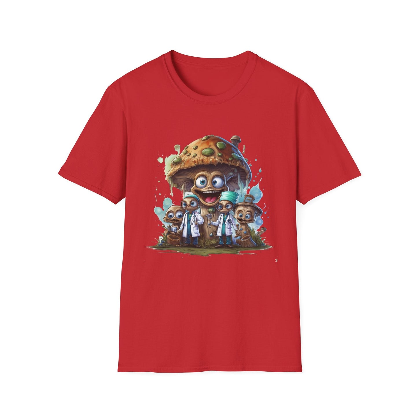 Mashroom Tee Shirt Unisex Funny Mushroom Design Softstyle 64000 Cotton Graphic Tee