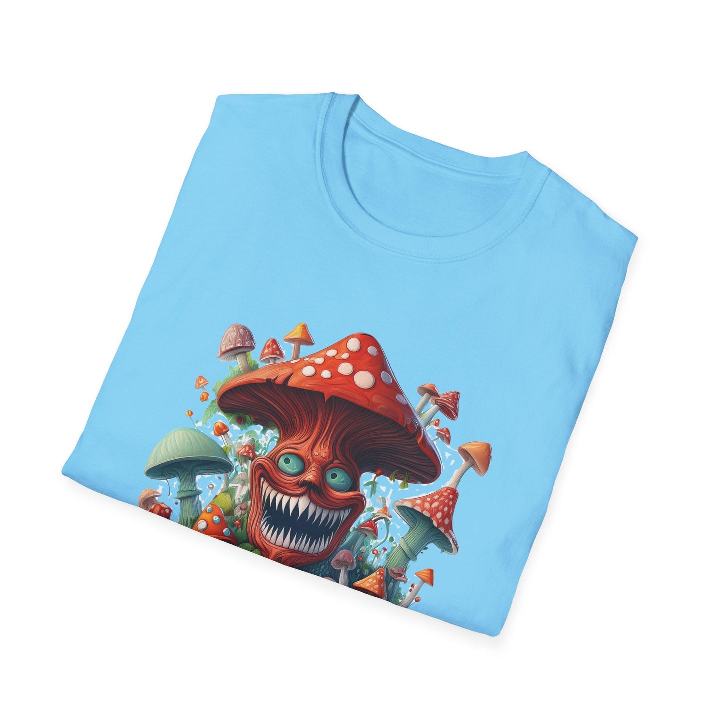 Unisex Mashroom Tee Shirt With Funny Mashroom Design Fungus Humor Softstyle Cotton