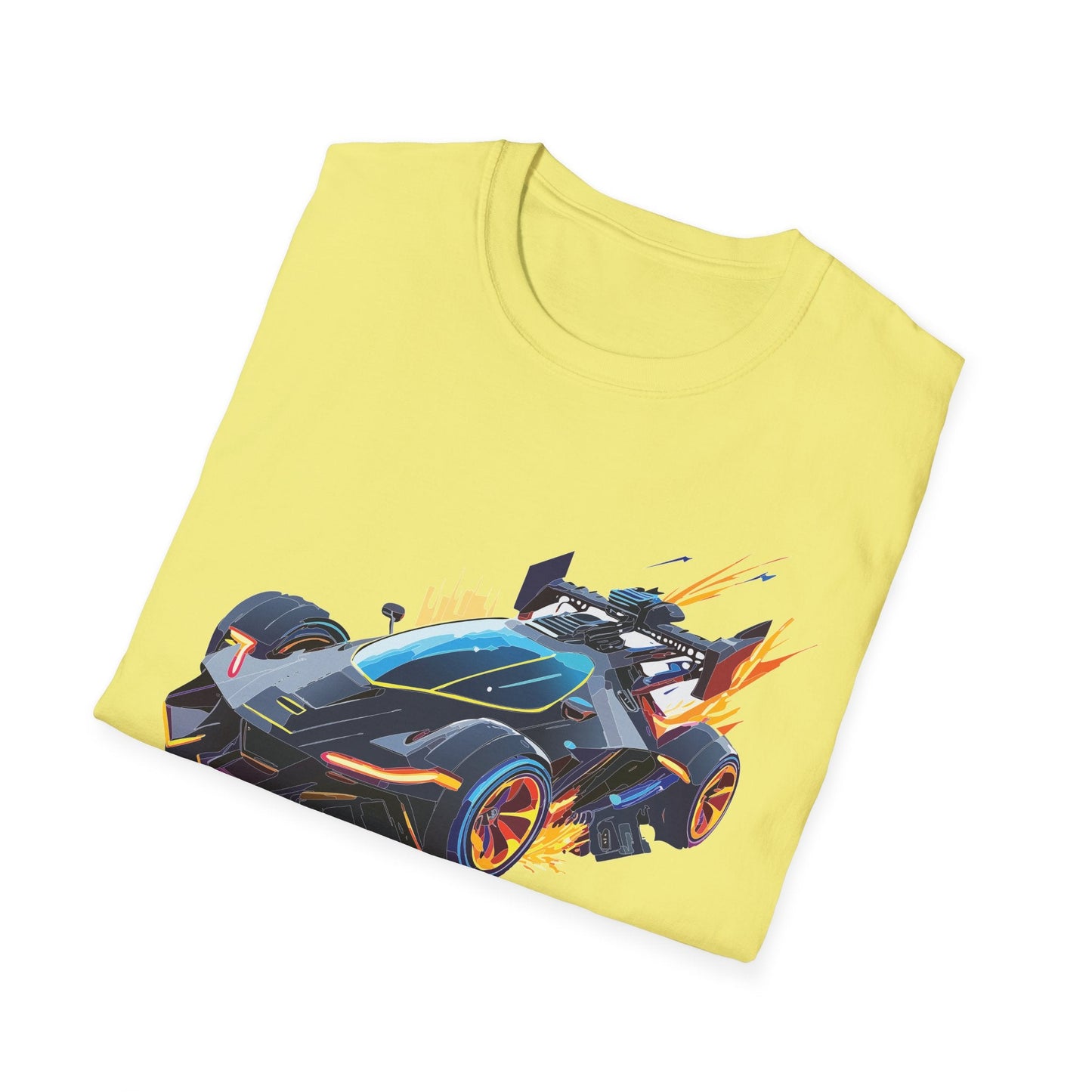 Unisex Car T Shirt With Cars Design Hot Wheels Graphic Tee Gildan Softstyle 64000